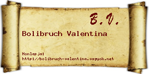 Bolibruch Valentina névjegykártya
